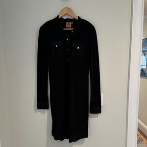 Tory Burch Black Long Sleeve Dress.